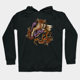 Stork traditional tattoo Hoodie